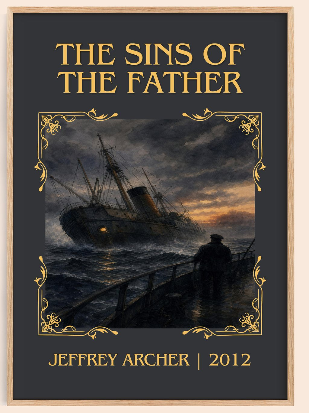 The Sins Of The Father Classic Book Art Print by Jeffrey Archer – book poster
