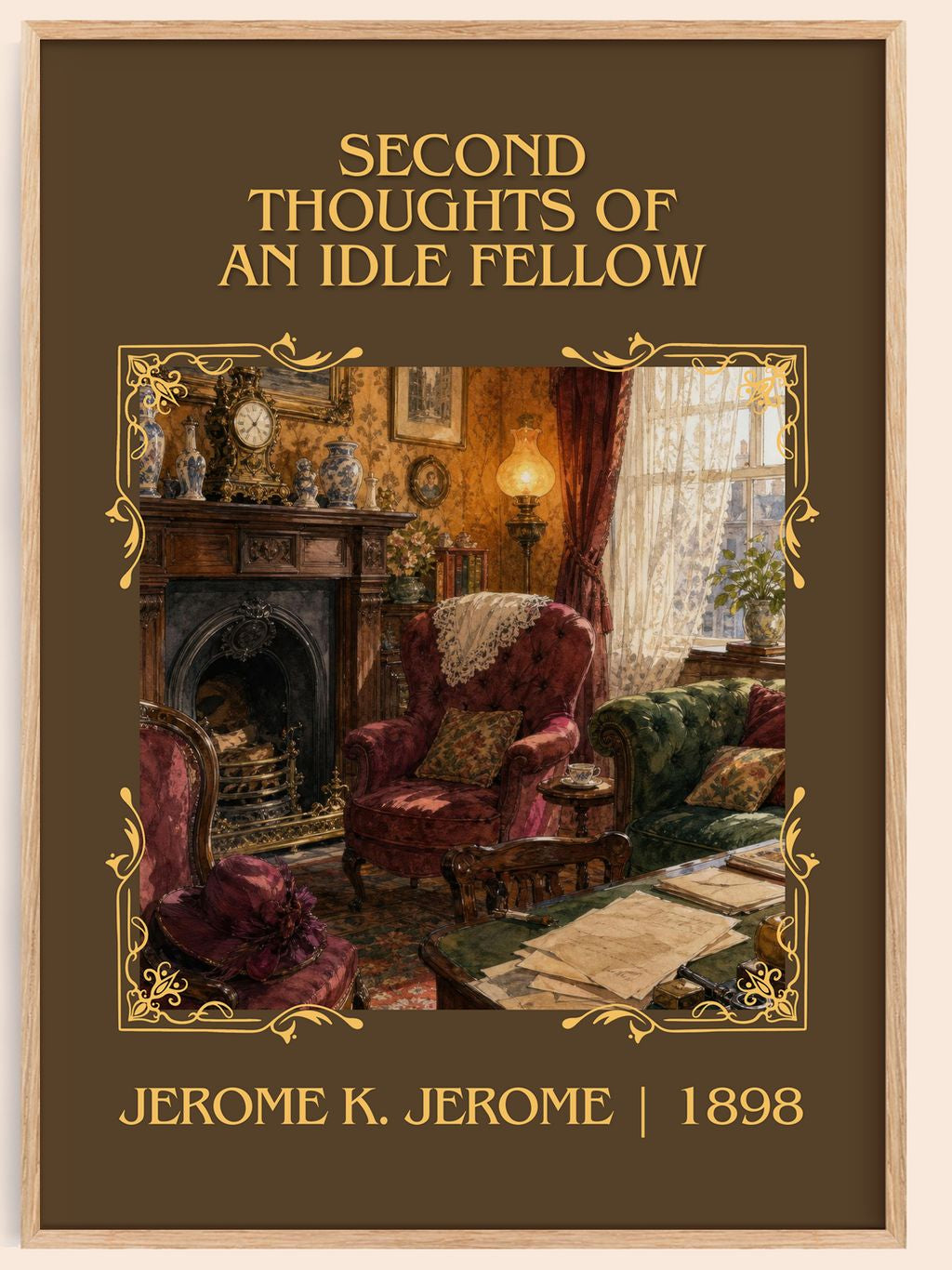 Second Thoughts Of An Idle Fellow Classic Book Art Print by J. Jerome – book poster