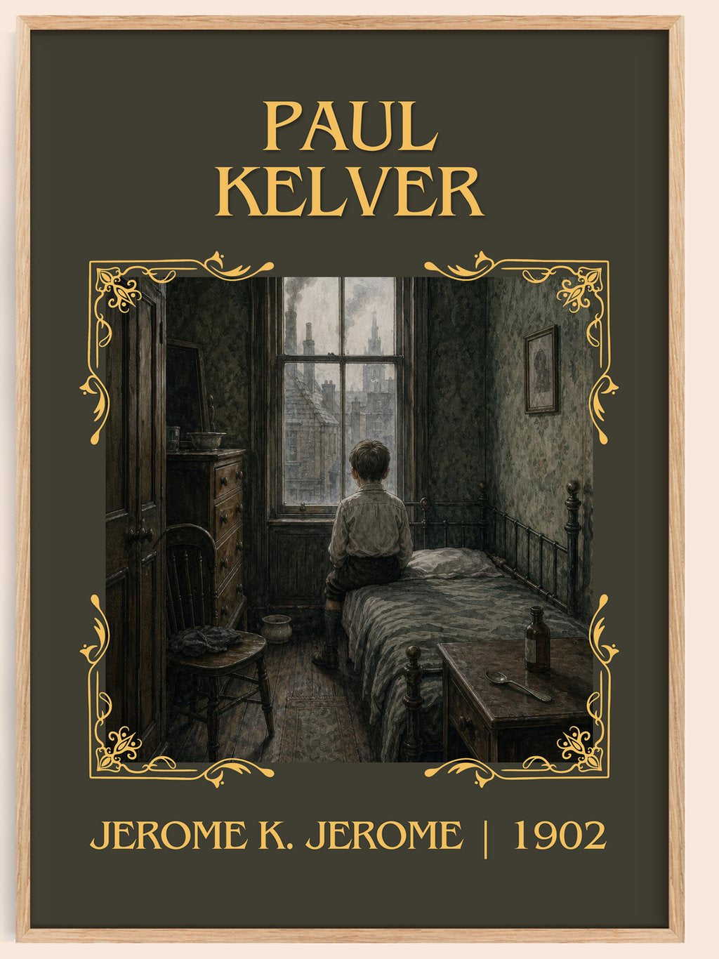 Paul Kelver Classic Book Art Print by Jerome K. Jerome – book poster