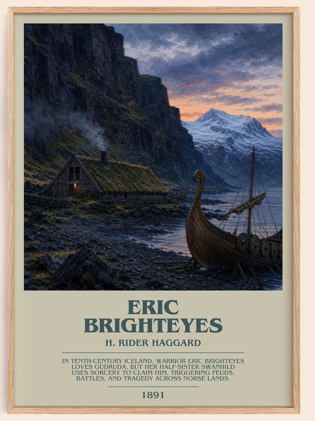 Eric Brighteyes Bookish Wall Art by H. Rider Haggard