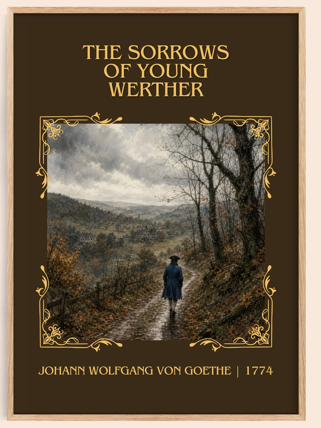 Sorrows Of Young Werther Classic Book Art Print by J. Goethe – book poster