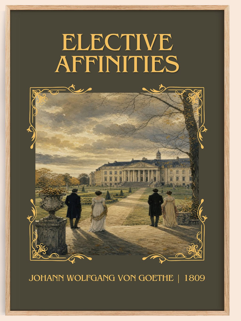 Elective Affinities Classic Book Art Print by J. Goethe – book poster