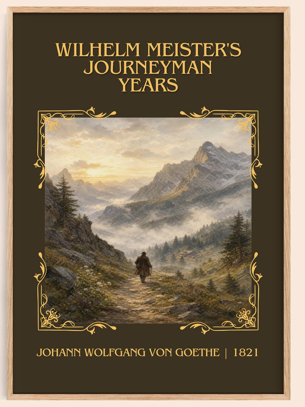 Wilhelm Meister's Journeyman Years Classic Book Art Print by J. Goethe – book poster