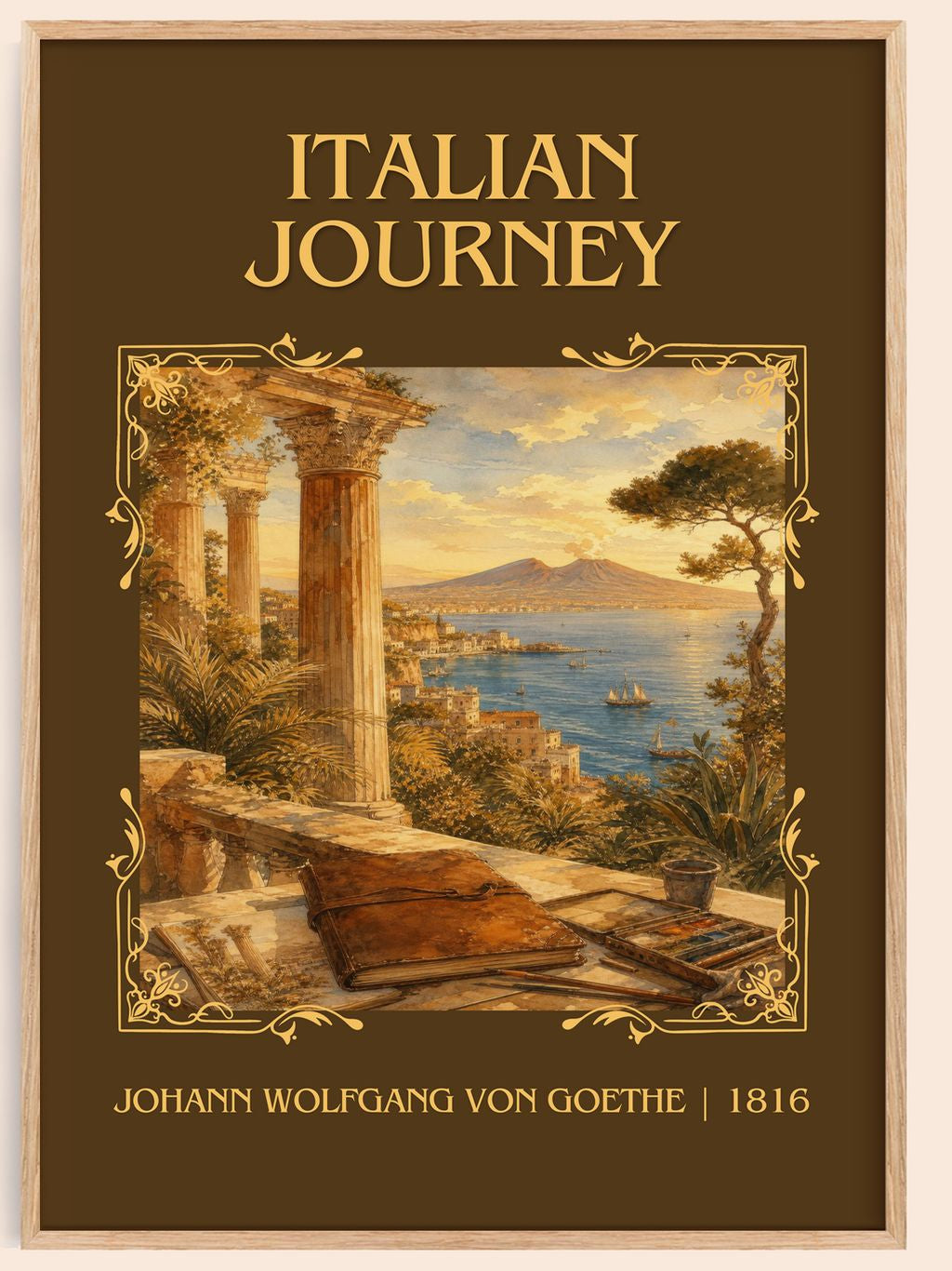 Italian Journey Classic Book Art Print by Johann Wolfgang Von Goethe – book poster