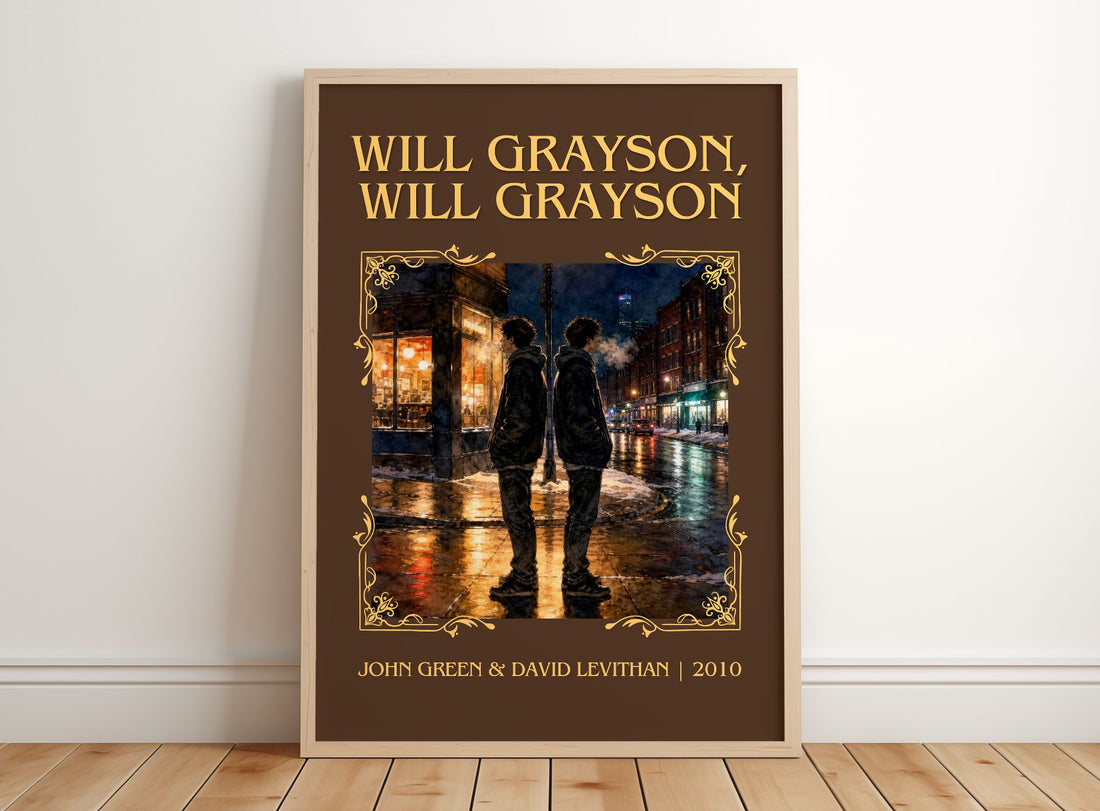 Will Grayson, Will Grayson Classic Book Art Print by J. Levithan – framed print leaning on a wooden floor