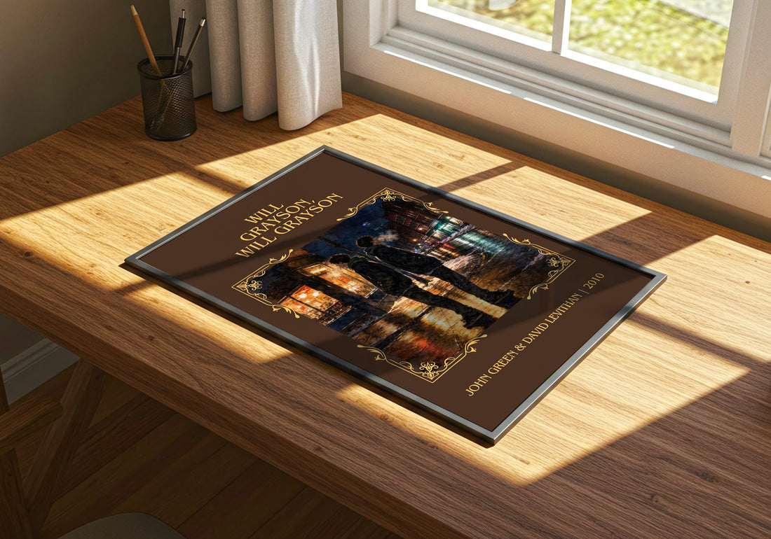 Will Grayson, Will Grayson Classic Book Art Print by J. Levithan – print on a sunlit desk