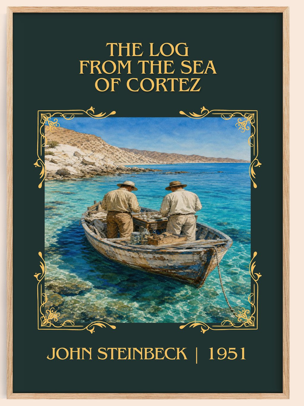Log From The Sea Of Cortez Classic Book Art Print by John Steinbeck – book poster