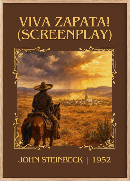 Viva Zapata! (Screenplay) Classic Book Art Print by John Steinbeck