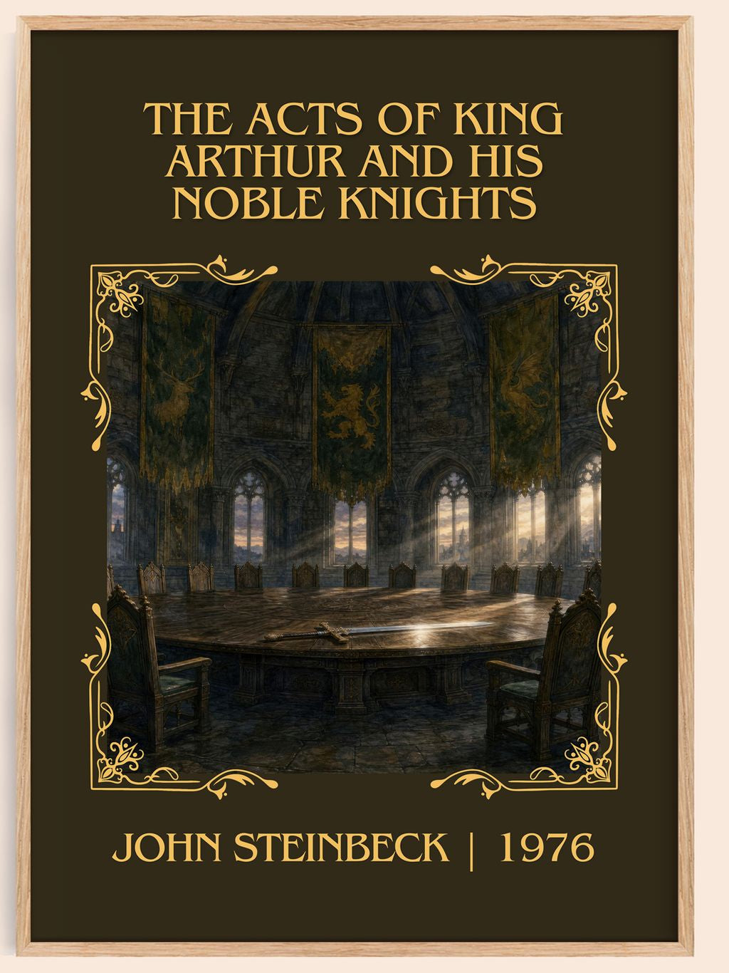 The Acts Of King Arthur And His Noble Knights Classic Book Art Print by John Steinbeck – book poster
