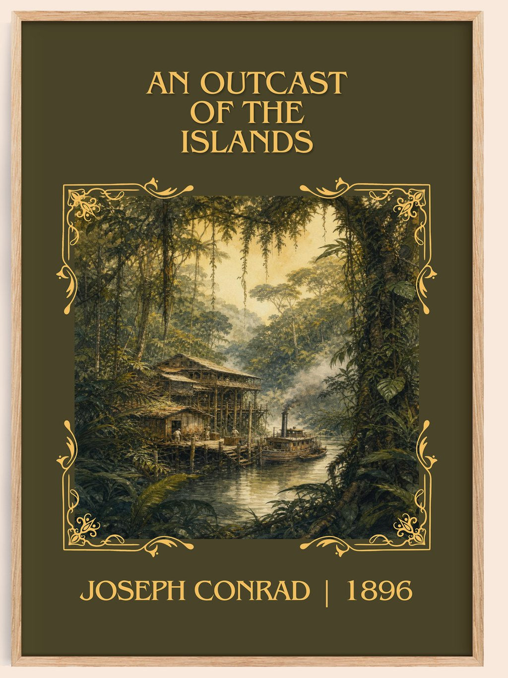 An Outcast Of The Islands Classic Book Art Print by Joseph Conrad – book poster