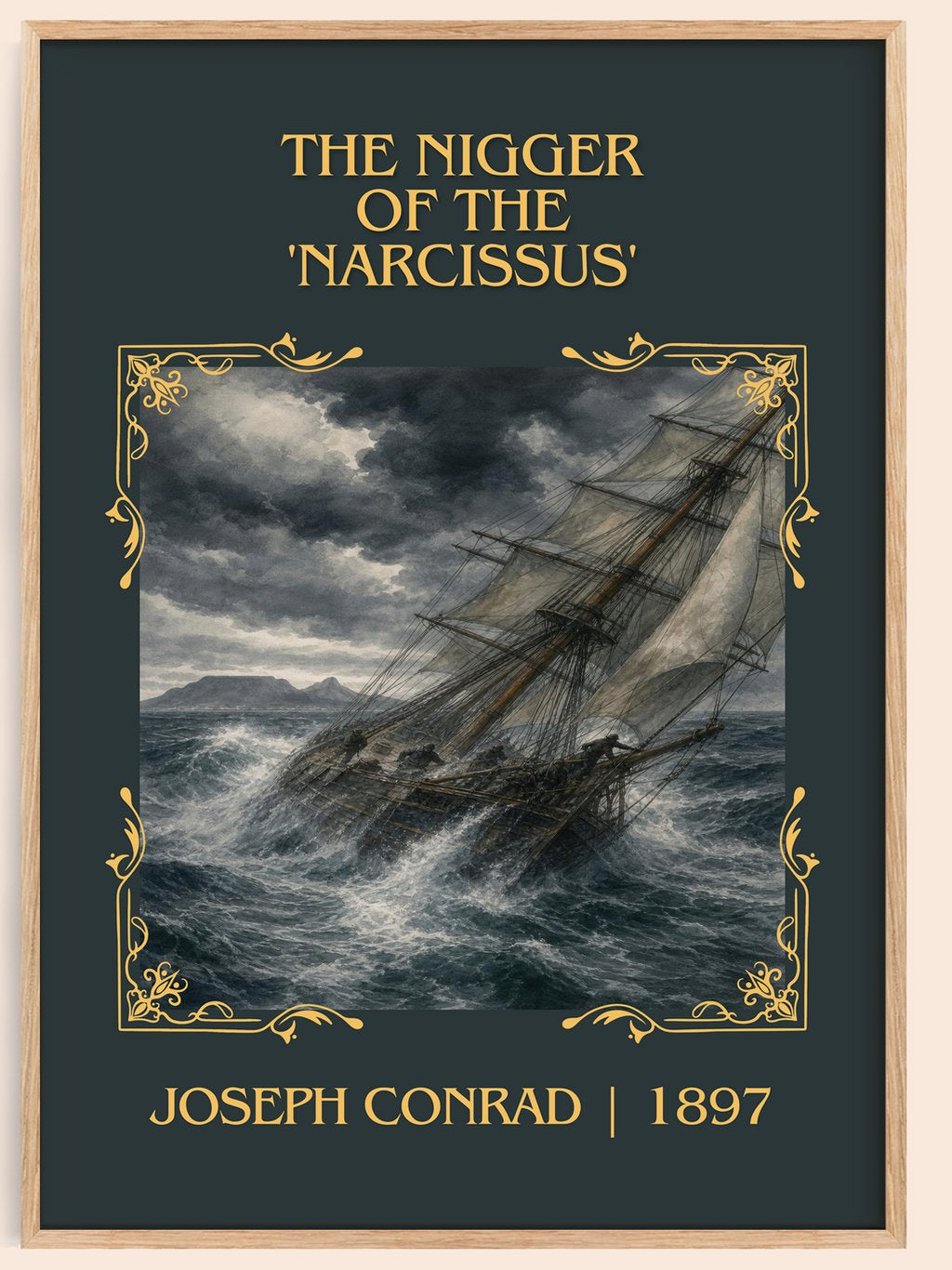 The Nigger Of The 'Narcissus' Classic Book Art Print by Joseph Conrad – book poster