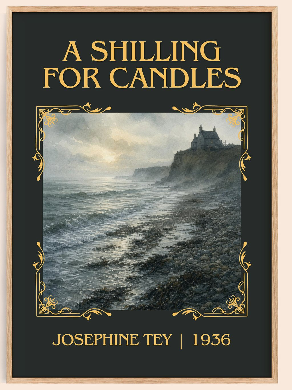 A Shilling For Candles Classic Book Art Print by Josephine Tey – book poster