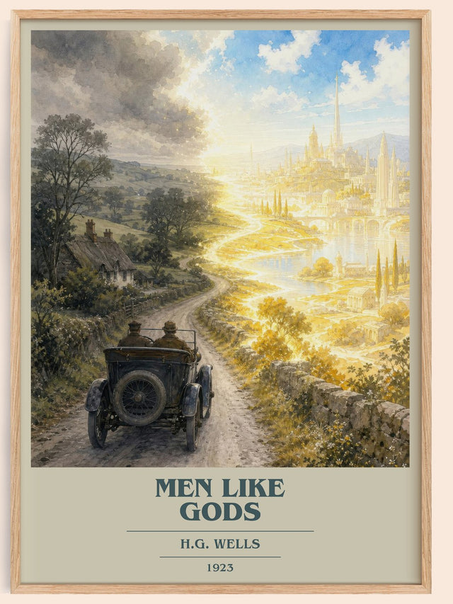 Men Like Gods Book Cover Poster by H.G. Wells