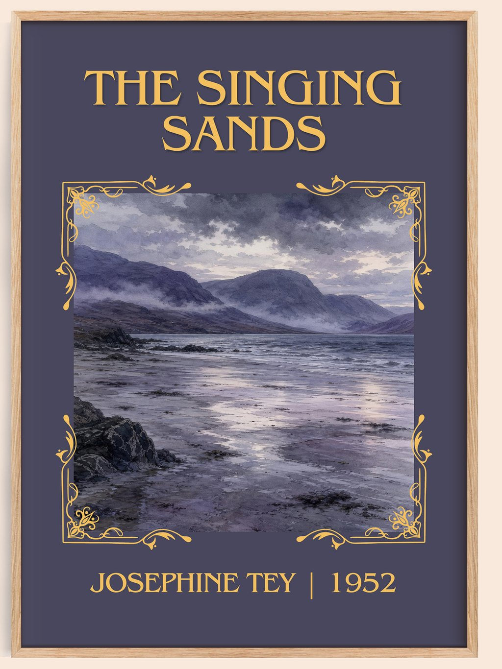 The Singing Sands Classic Book Art Print by Josephine Tey – book poster