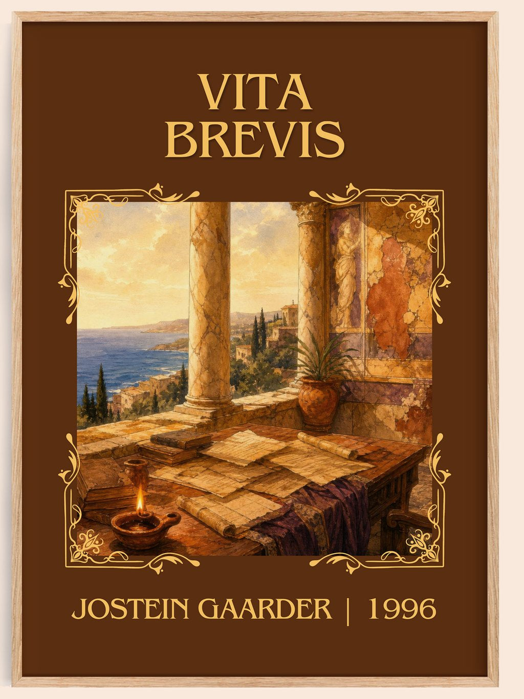 Vita Brevis Classic Book Art Print by Jostein Gaarder – book poster