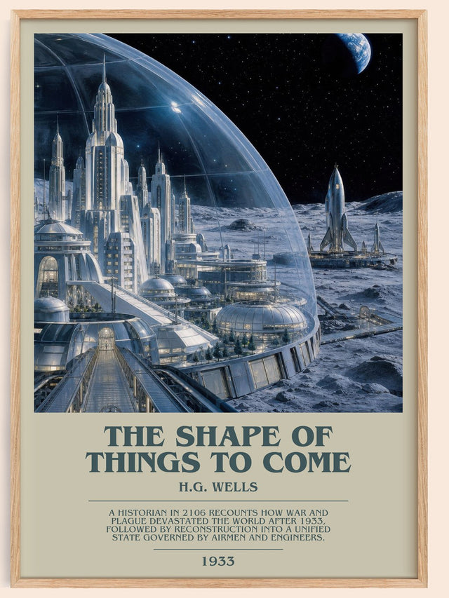 The Shape Of Things To Come Bookish Wall Art by H.G. Wells