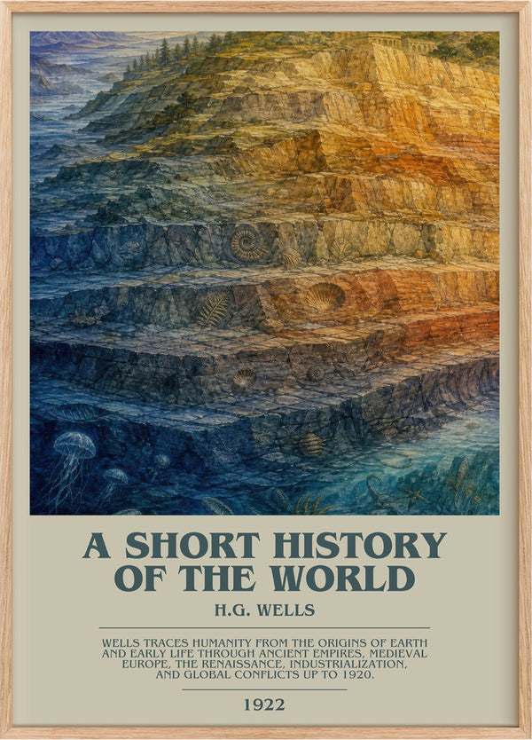 A Short History Of The World Bookish Wall Art by H.G. Wells