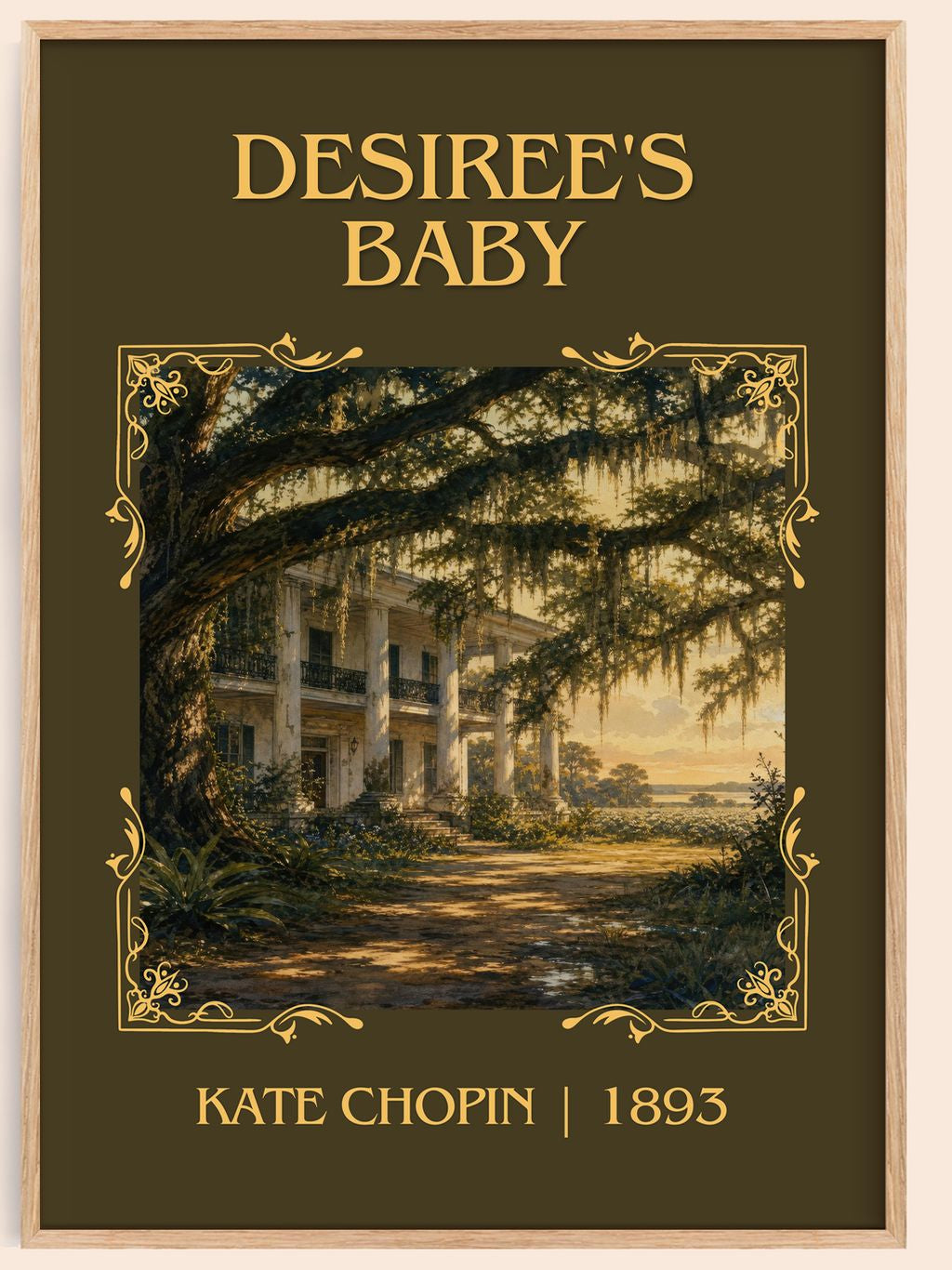 Desiree's Baby Classic Book Art Print by Kate Chopin – book poster