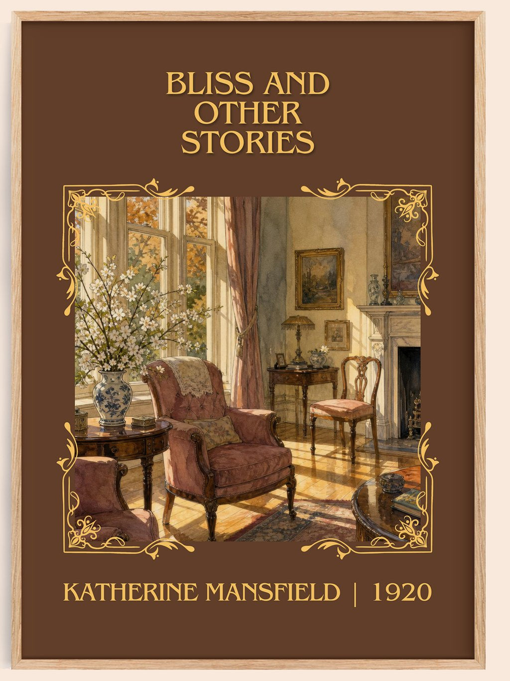 Bliss And Other Stories Classic Book Art Print by Katherine Mansfield – book poster