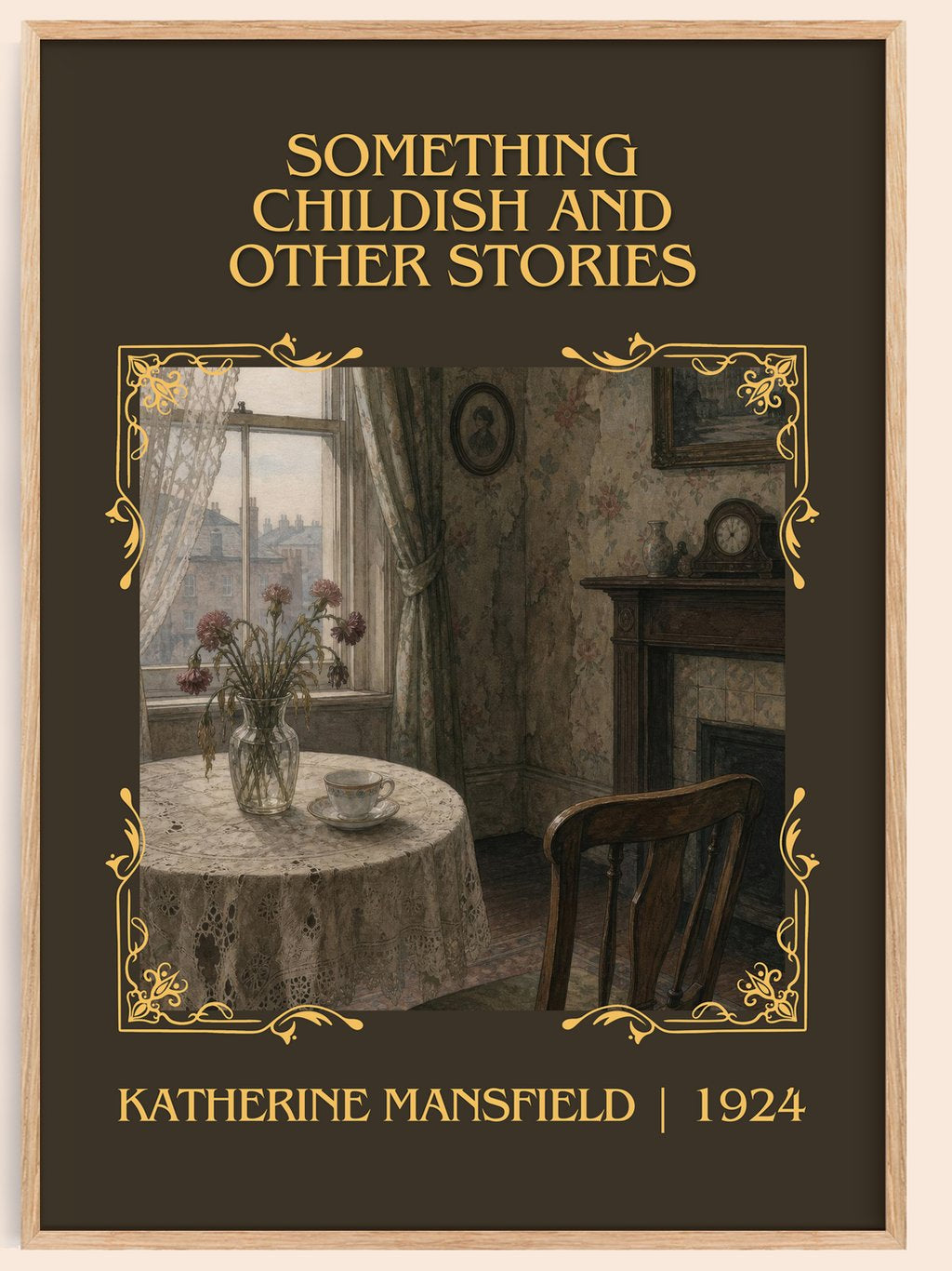 Something Childish And Other Stories Classic Book Art Print by Katherine Mansfield – book poster