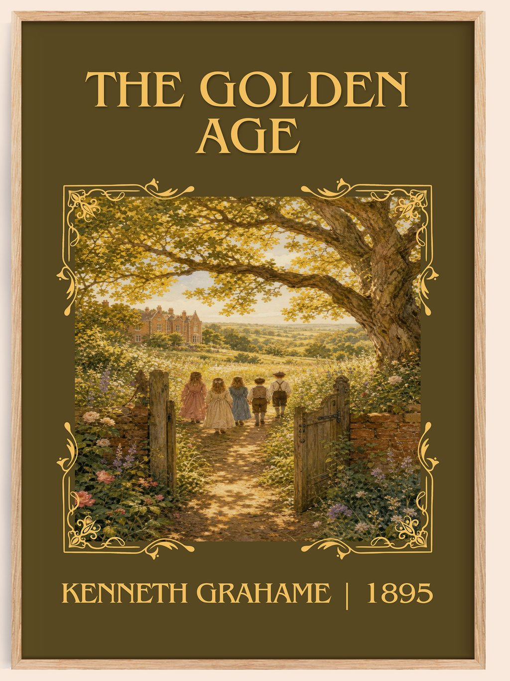 The Golden Age Classic Book Art Print by Kenneth Grahame – book poster