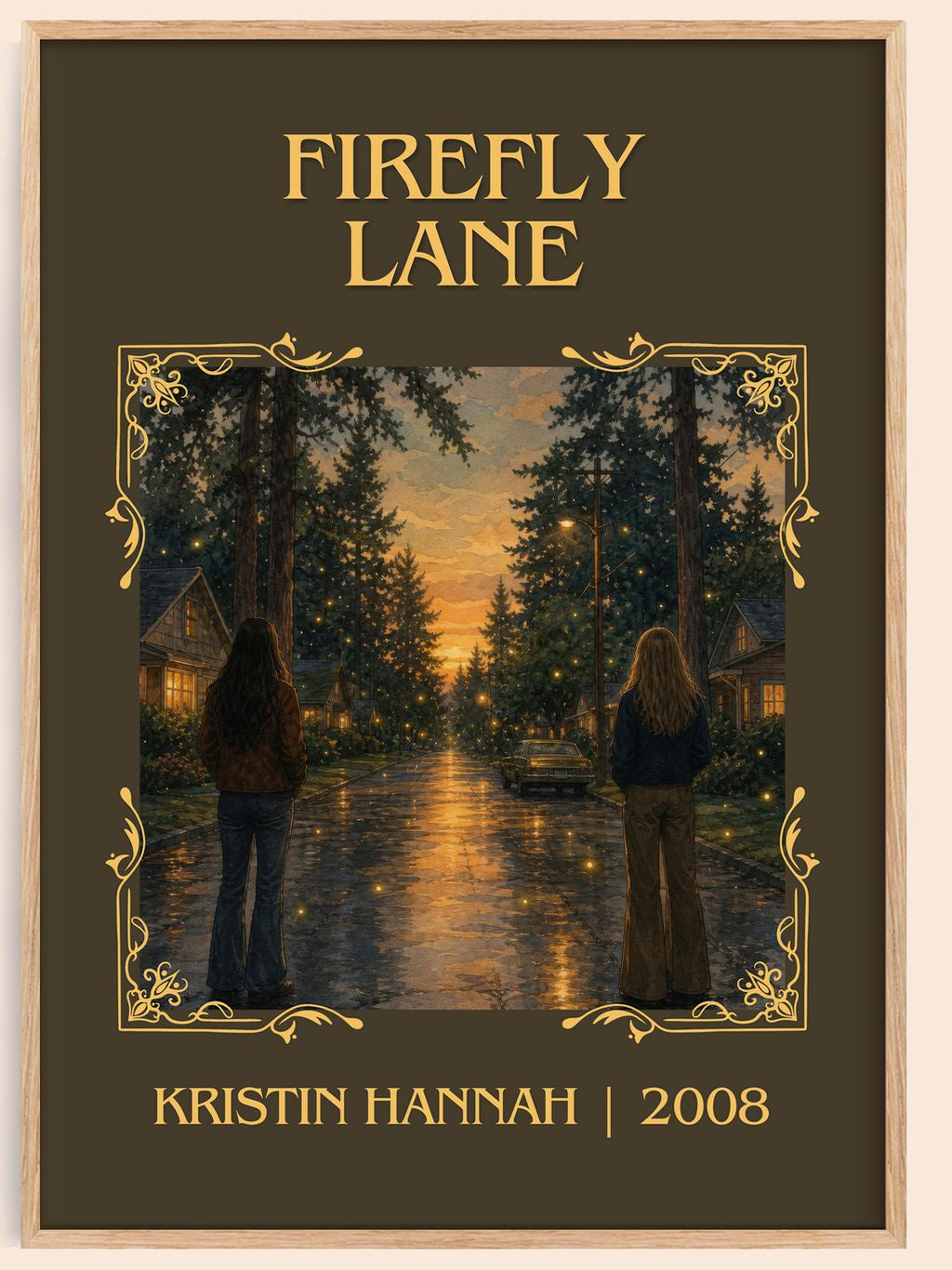 Firefly Lane Classic Book Art Print by Kristin Hannah – book poster