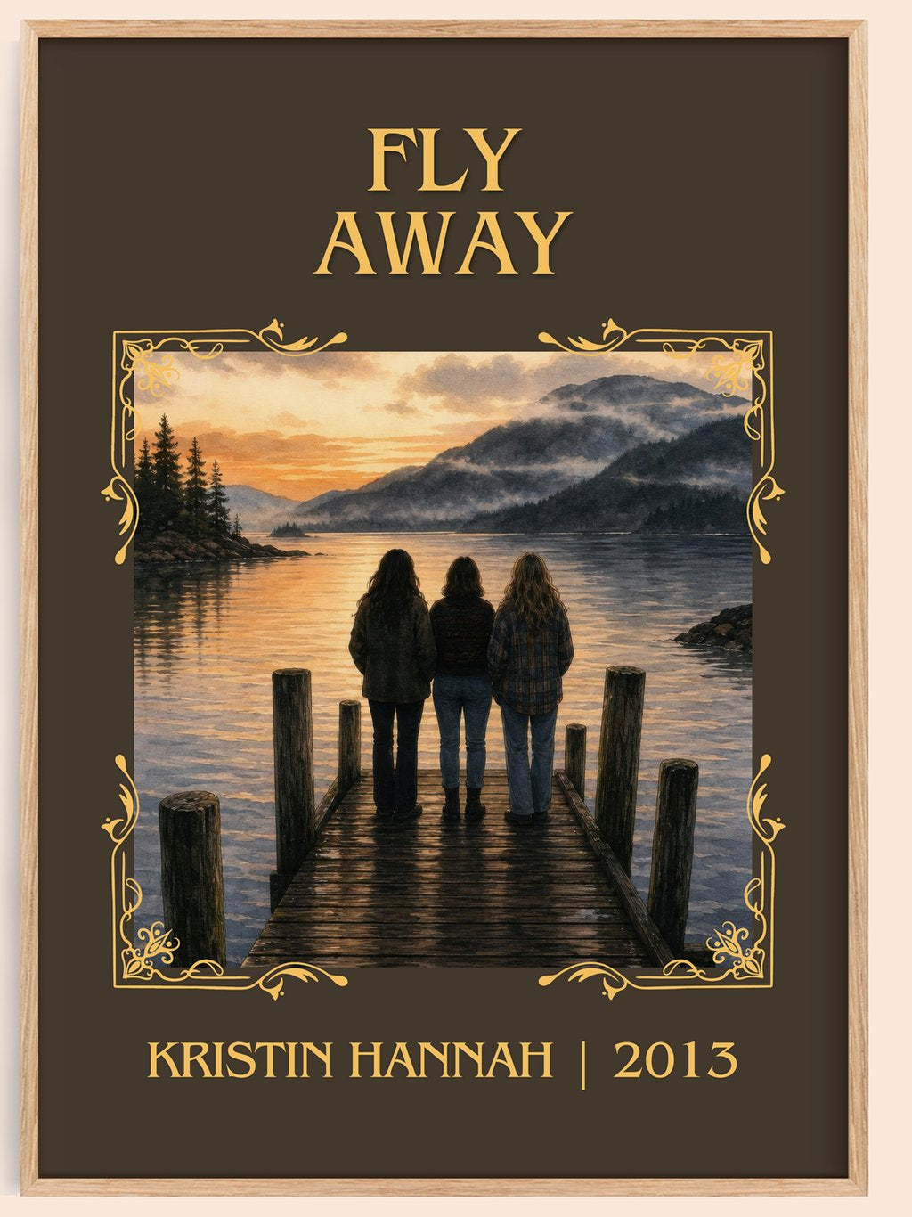 Fly Away Classic Book Art Print by Kristin Hannah – book poster