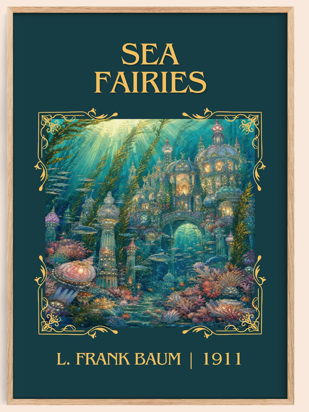 Sea Fairies Classic Book Art Print by L. Frank Baum – book poster