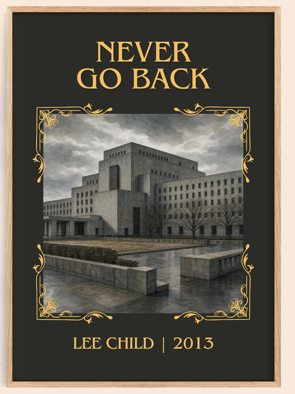 Never Go Back Classic Book Art Print by Lee Child – book poster