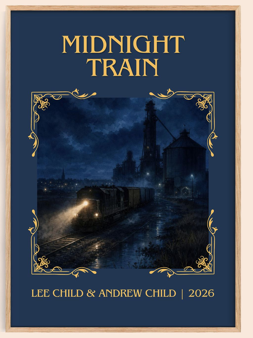 Midnight Train Classic Book Art Print by Lee Child & Andrew Child – book poster
