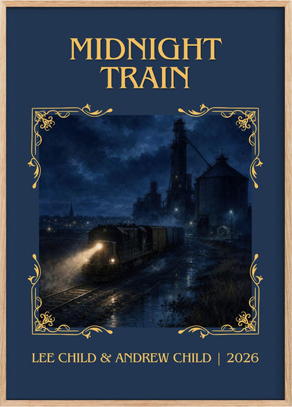 Midnight Train Classic Book Art Print by Lee Child & Andrew Child
