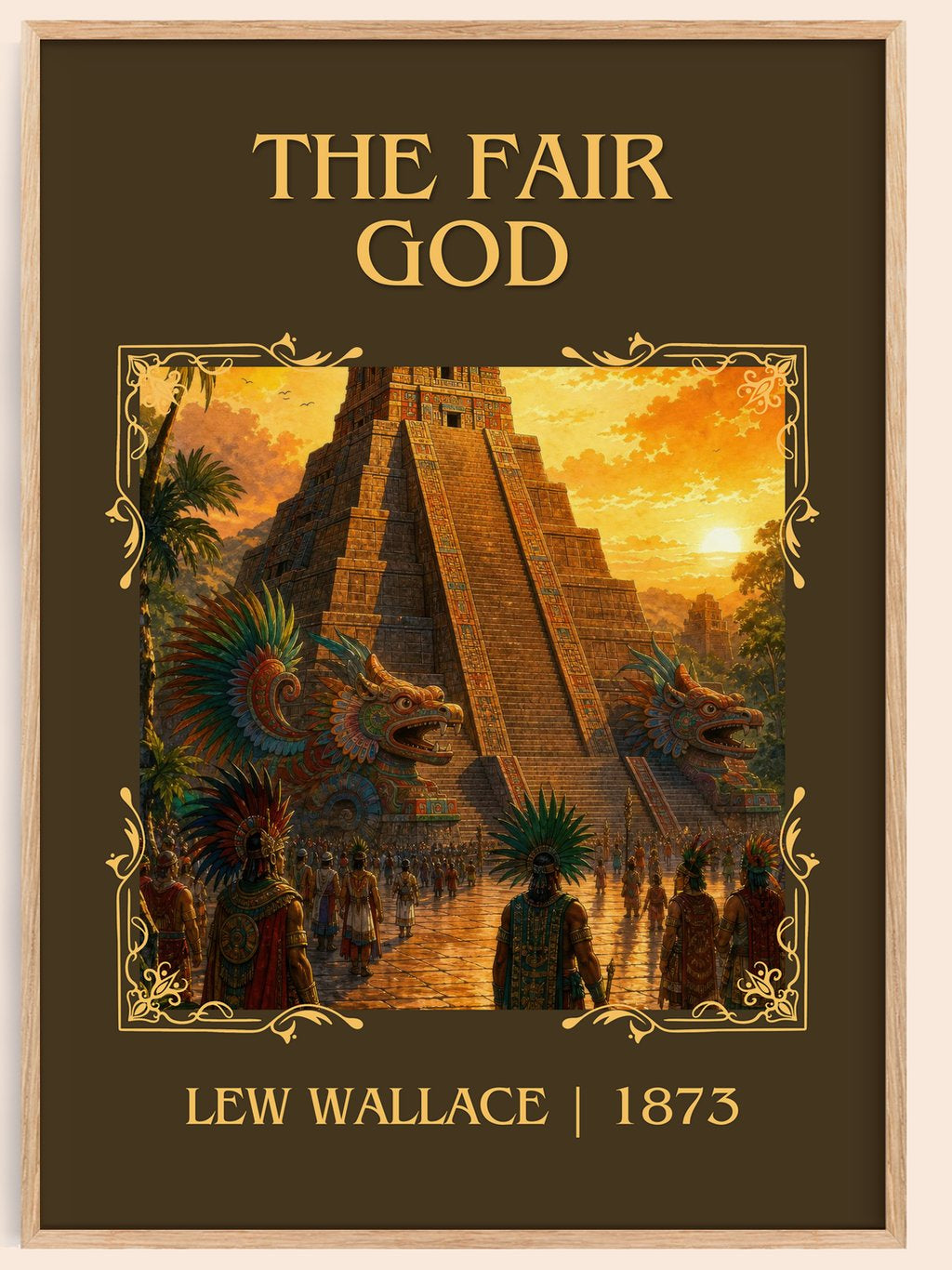 The Fair God Classic Book Art Print by Lew Wallace – book poster