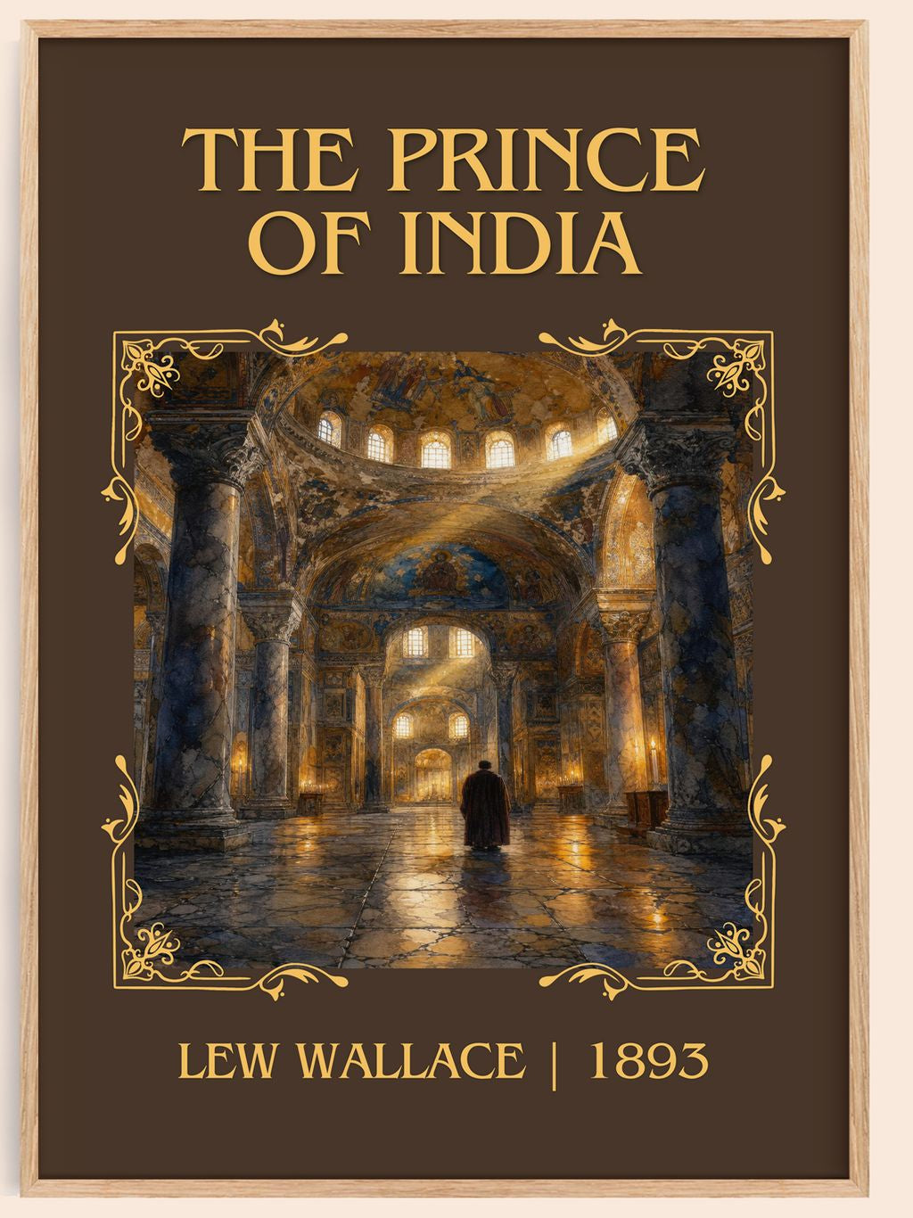 The Prince Of India Classic Book Art Print by Lew Wallace – book poster