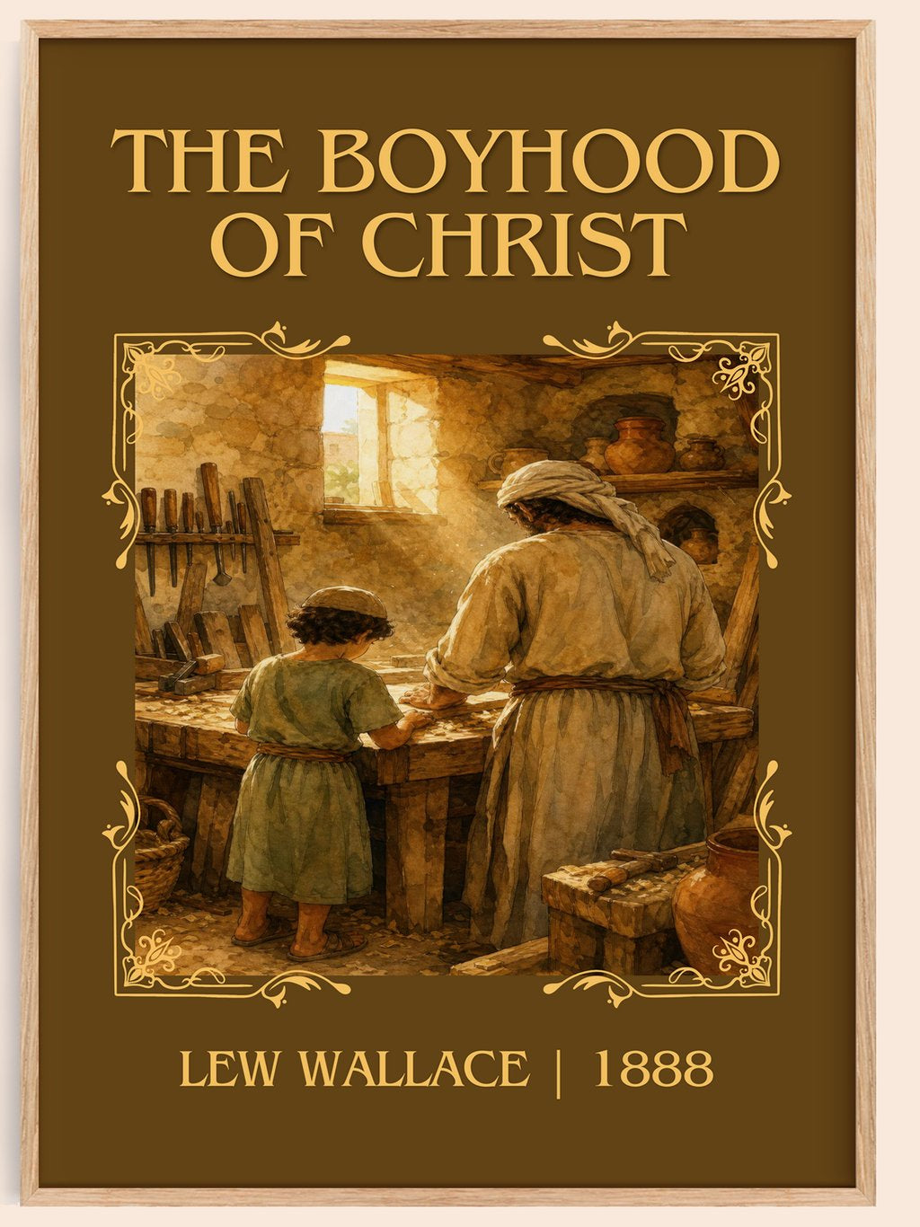 The Boyhood Of Christ Classic Book Art Print by Lew Wallace – book poster