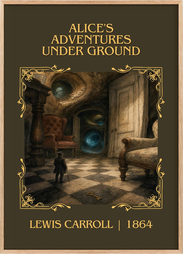 Alice's Adventures Under Ground Classic Book Art Print by L. Carroll