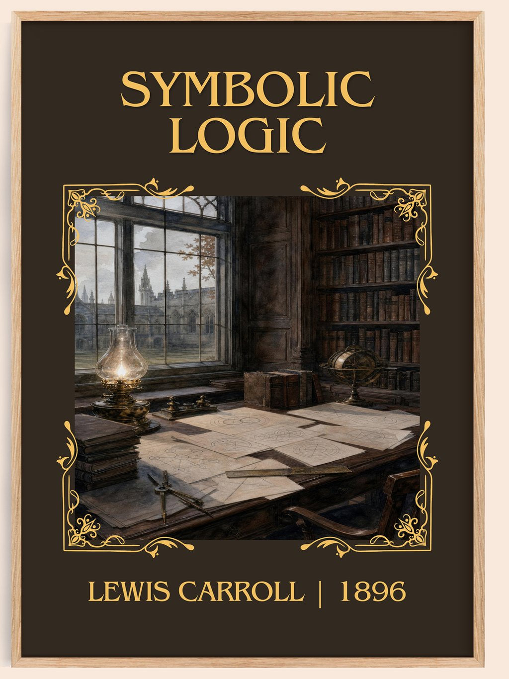 Symbolic Logic Classic Book Art Print by Lewis Carroll – book poster