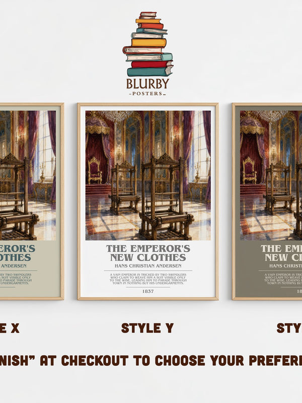 The Emperor'S New Clothes bookish print in frame leaning in hallway – childrens wall art