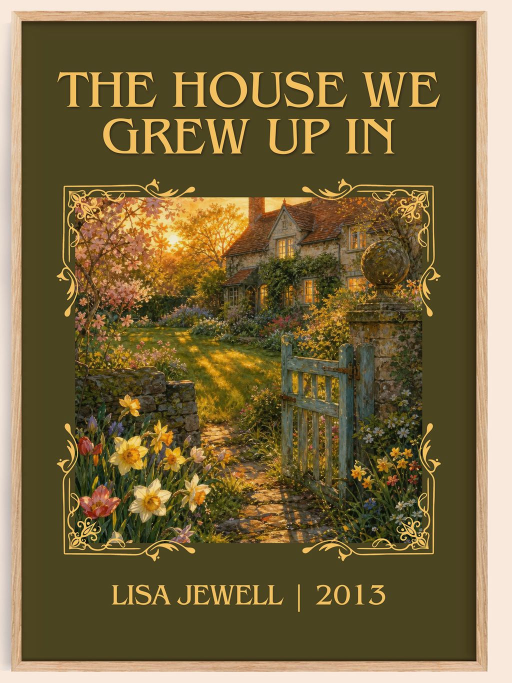 The House We Grew Up In Classic Book Art Print by Lisa Jewell – book poster