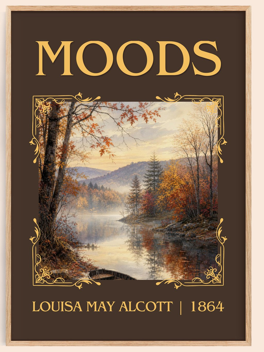 Moods Classic Book Art Print by Louisa May Alcott – book poster