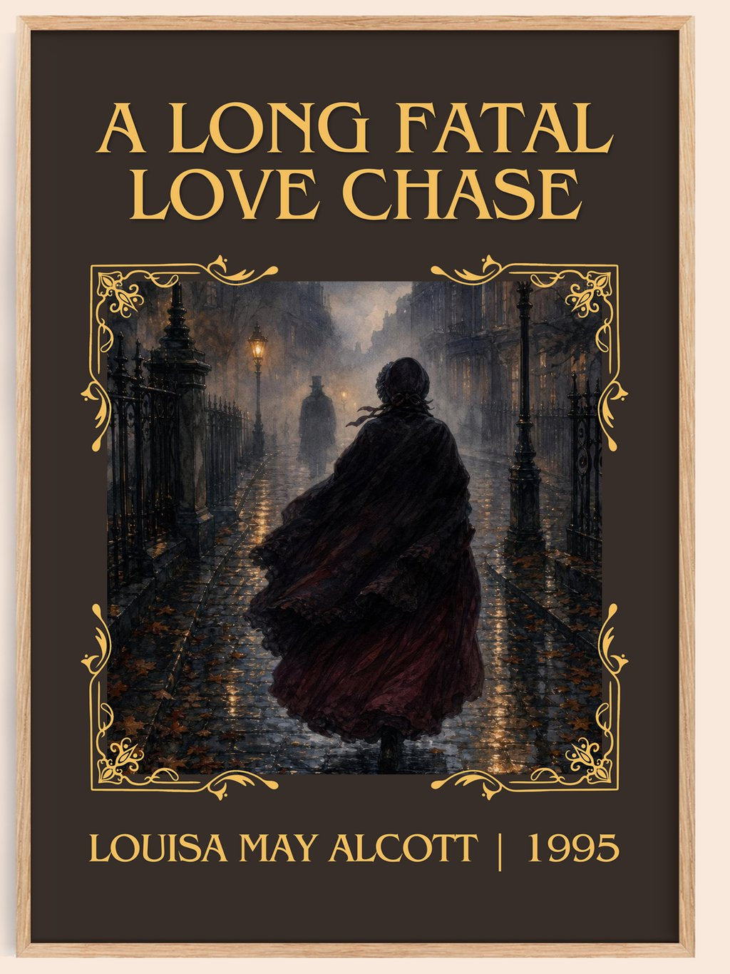 A Long Fatal Love Chase Classic Book Art Print by Louisa May Alcott – book poster
