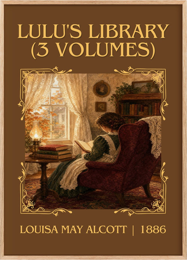 Lulu's Library (3 Volumes) Classic Book Art Print by Louisa May Alcott