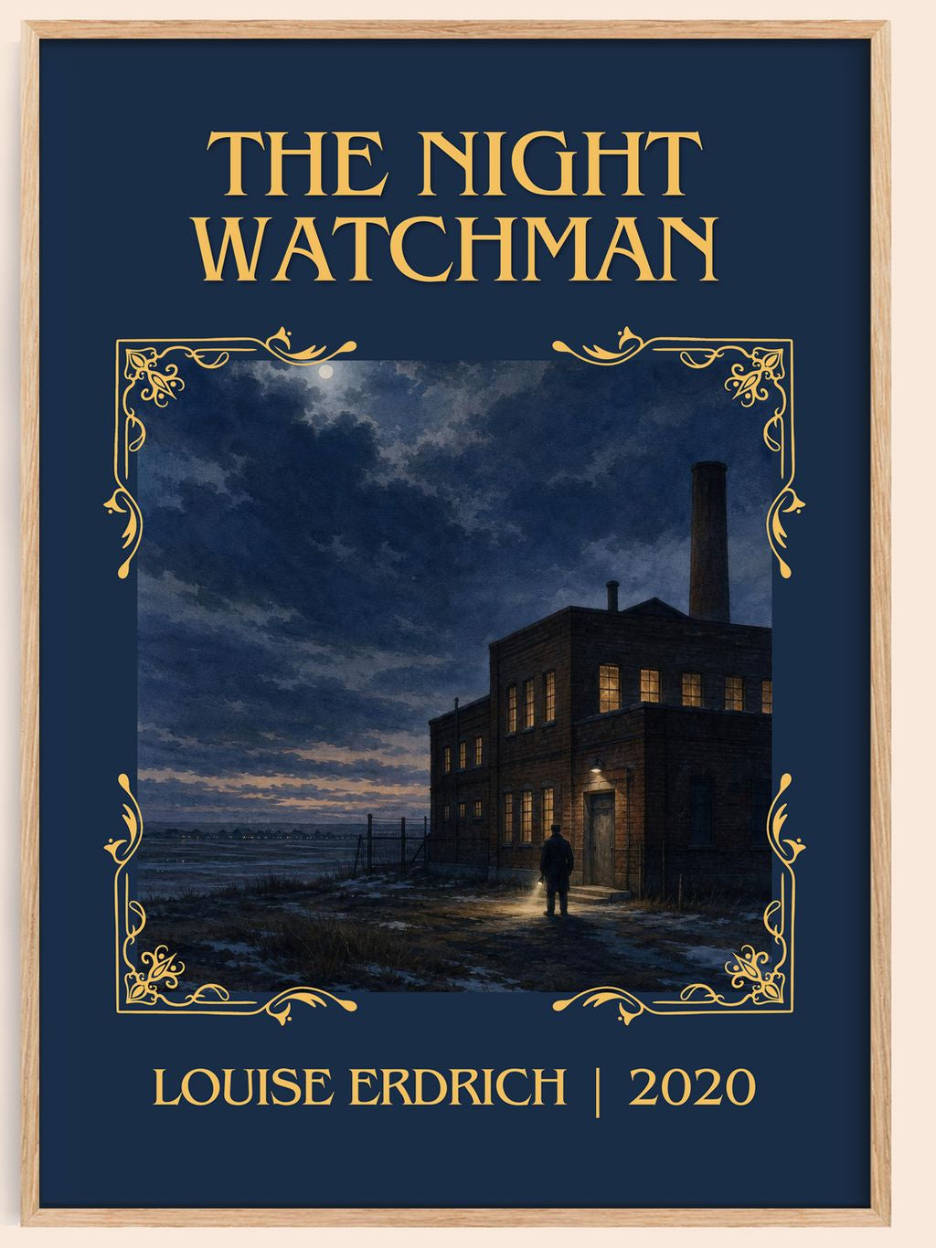 The Night Watchman Classic Book Art Print by Louise Erdrich – book poster