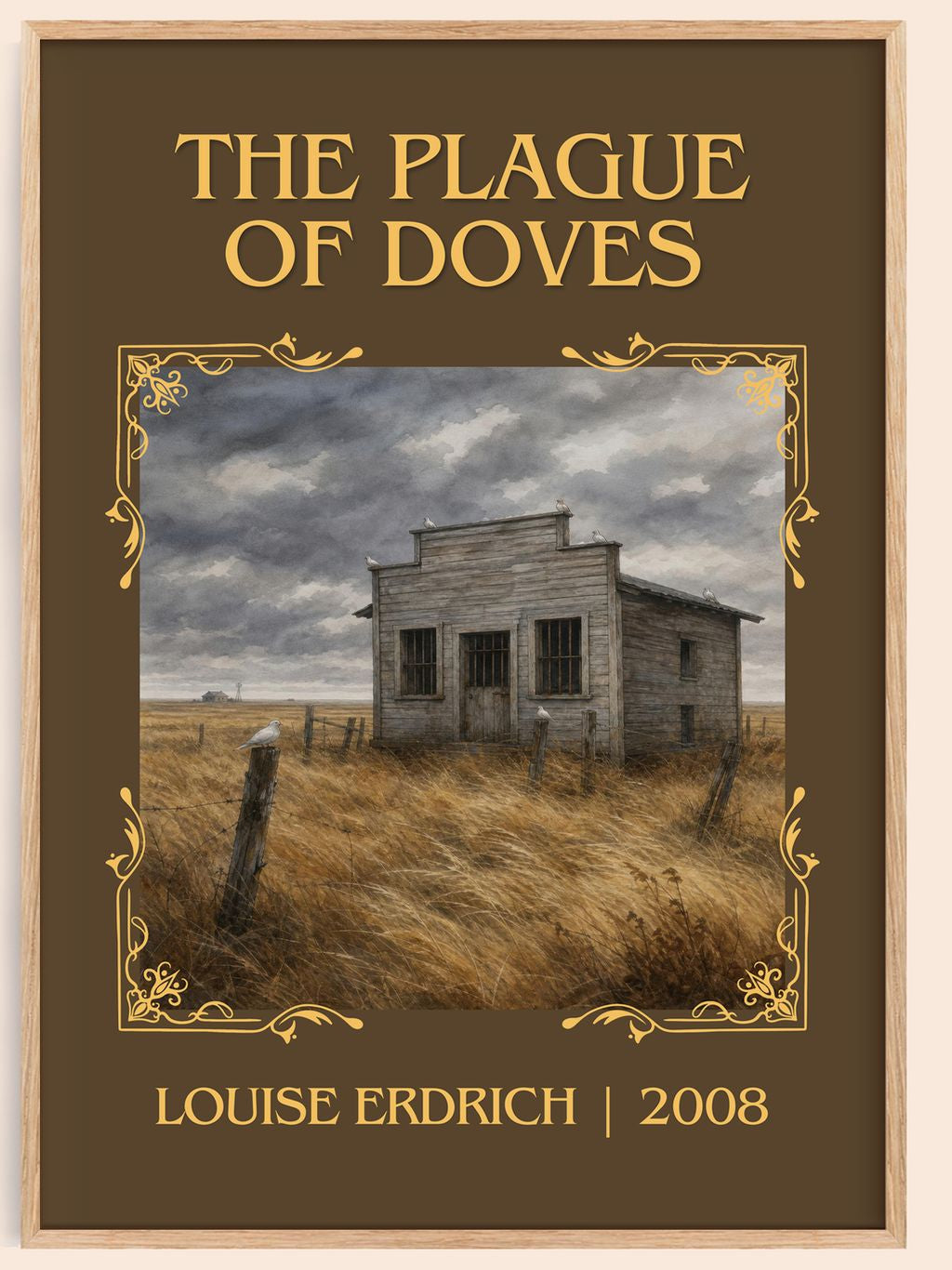 The Plague Of Doves Classic Book Art Print by Louise Erdrich – book poster