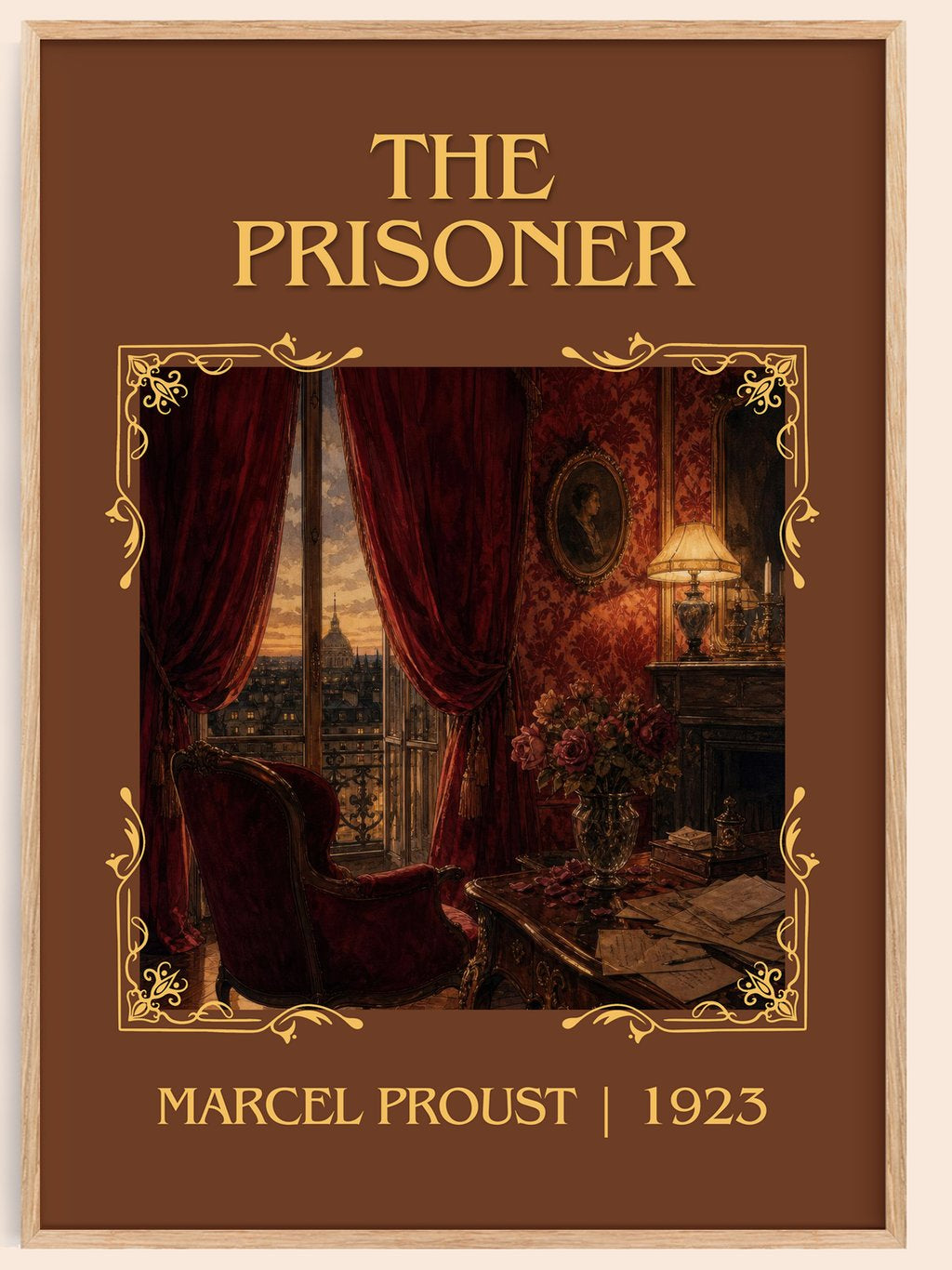 The Prisoner Classic Book Art Print by Marcel Proust – book poster