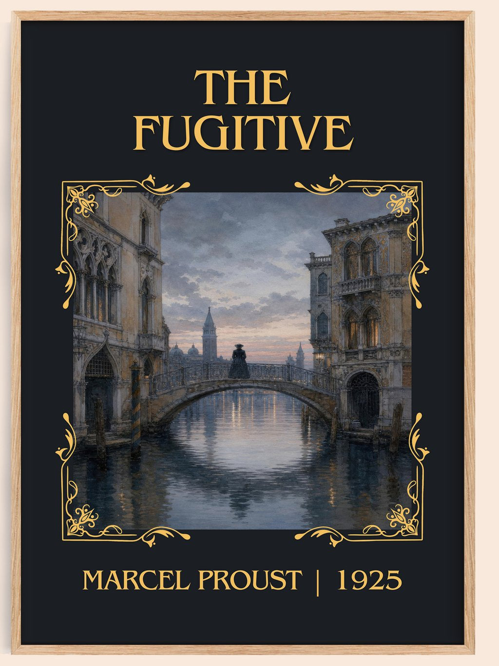 The Fugitive Classic Book Art Print by Marcel Proust – book poster