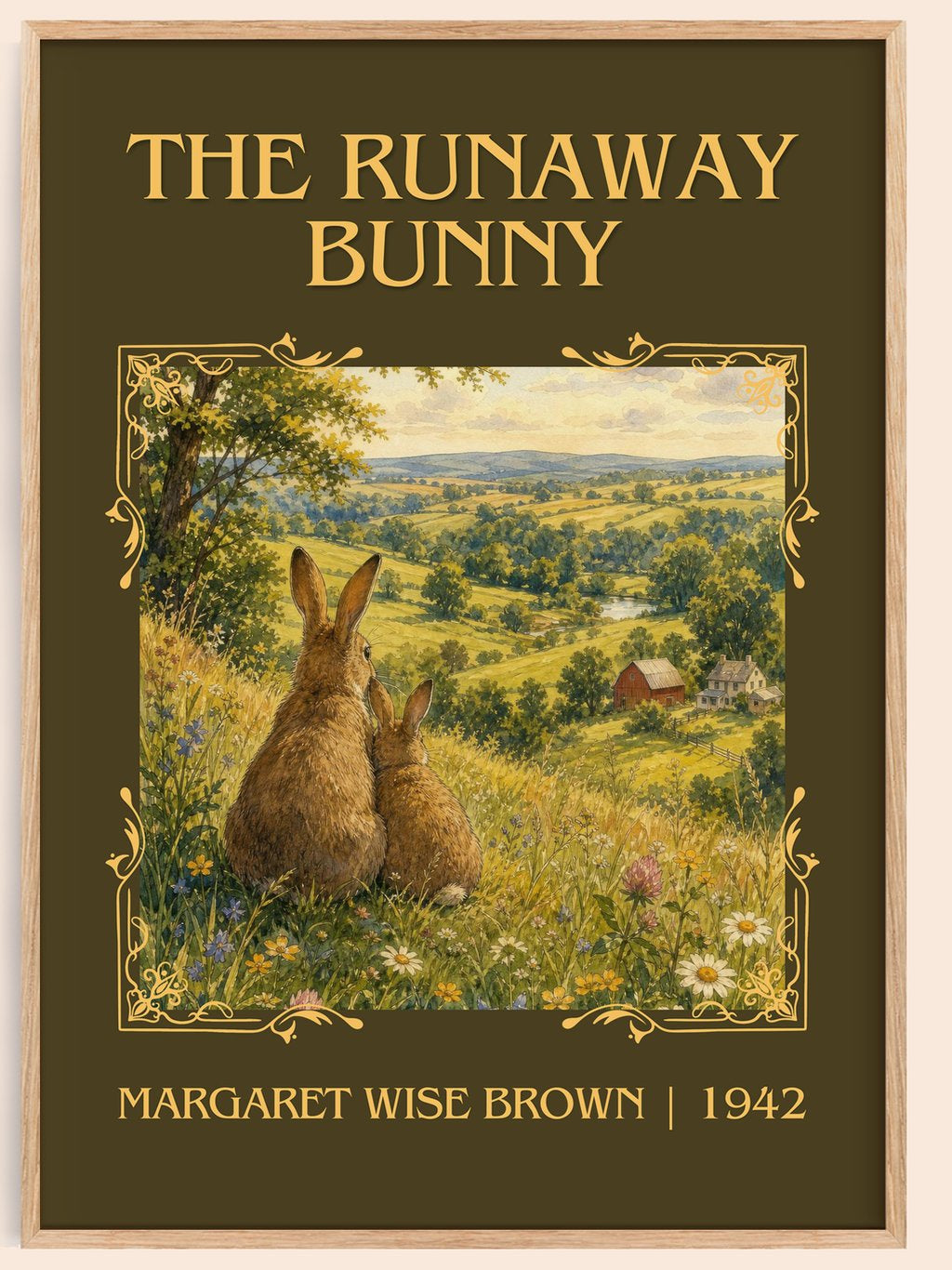 The Runaway Bunny Classic Book Art Print by Margaret Wise Brown – book poster