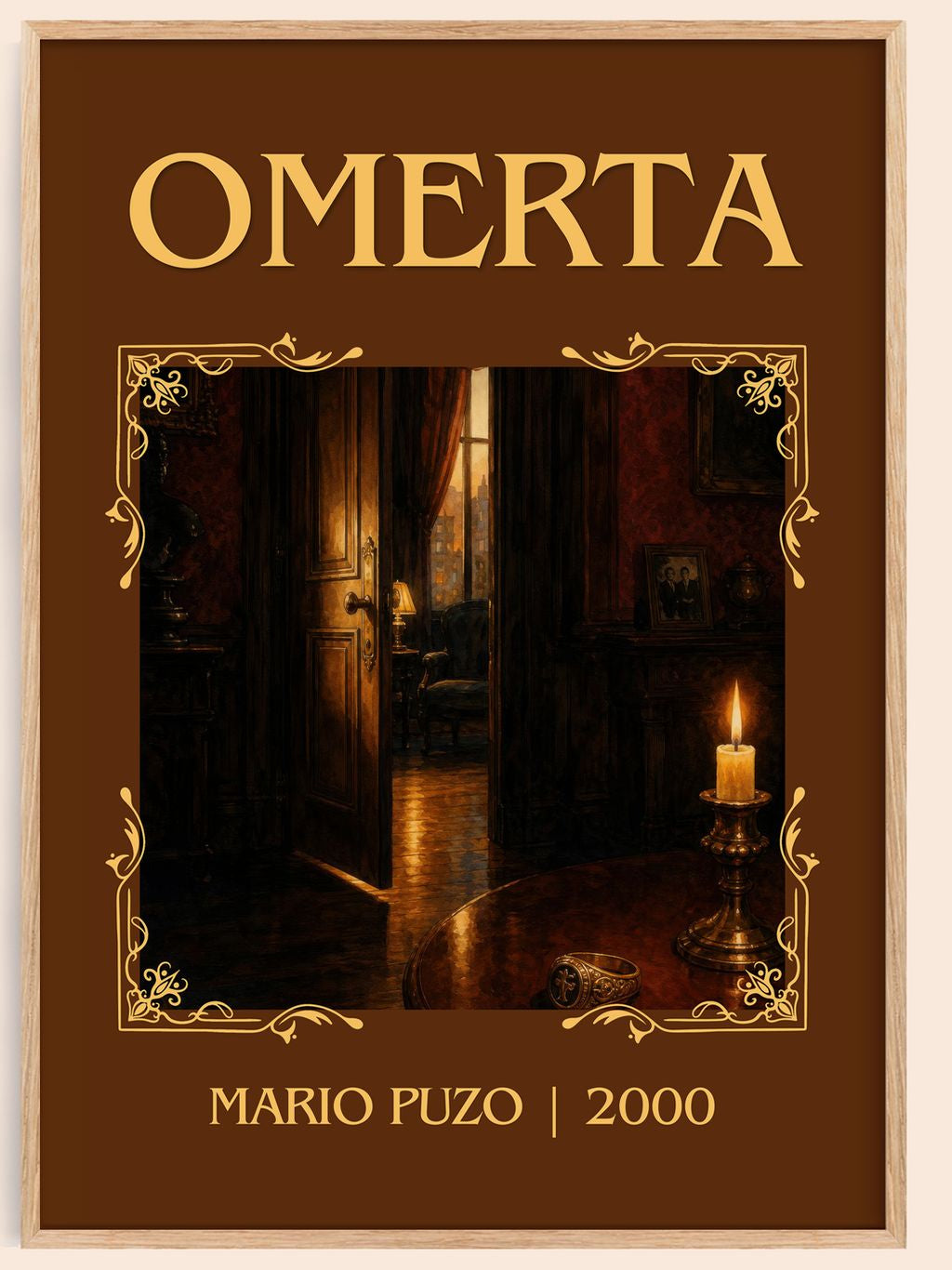 Omertà Classic Book Art Print by Mario Puzo – book poster
