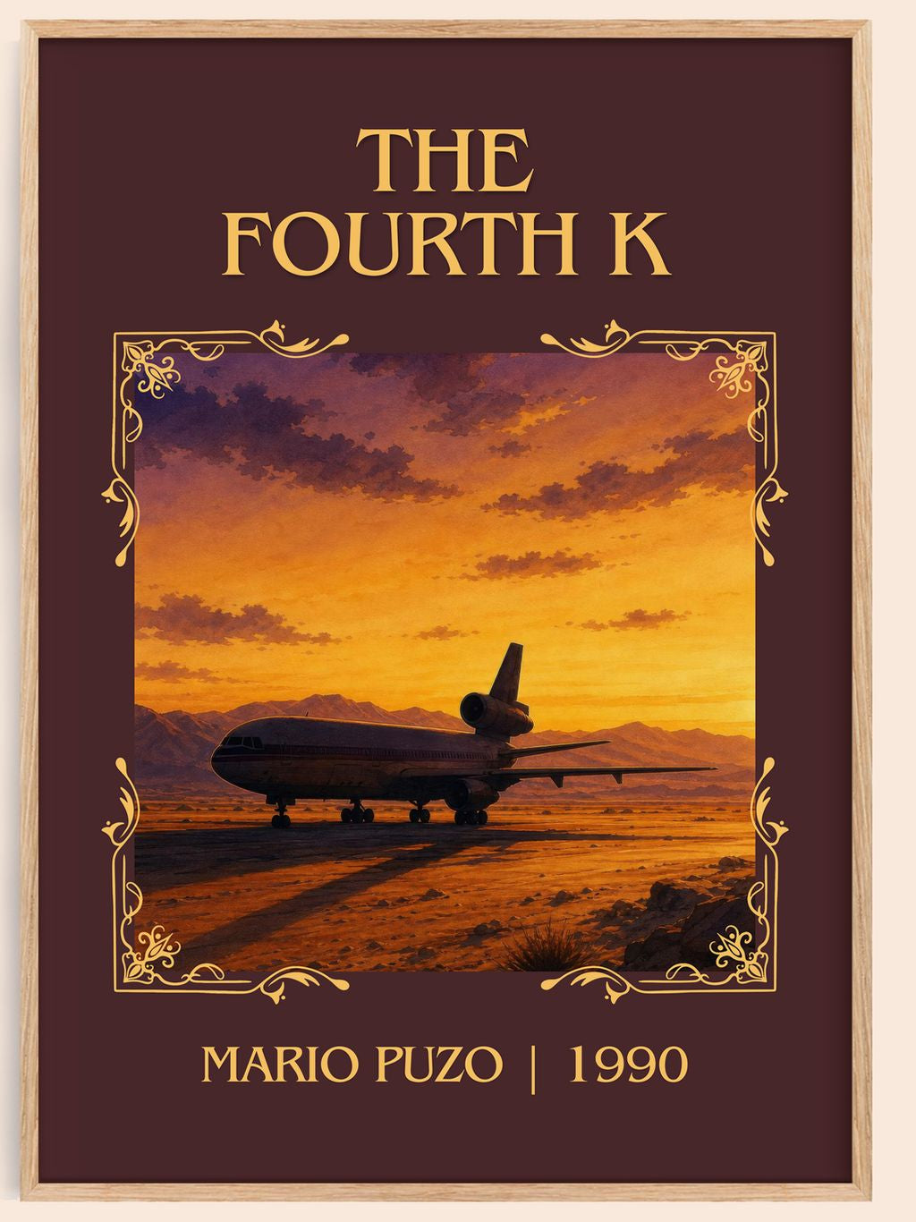 The Fourth K Classic Book Art Print by Mario Puzo – book poster