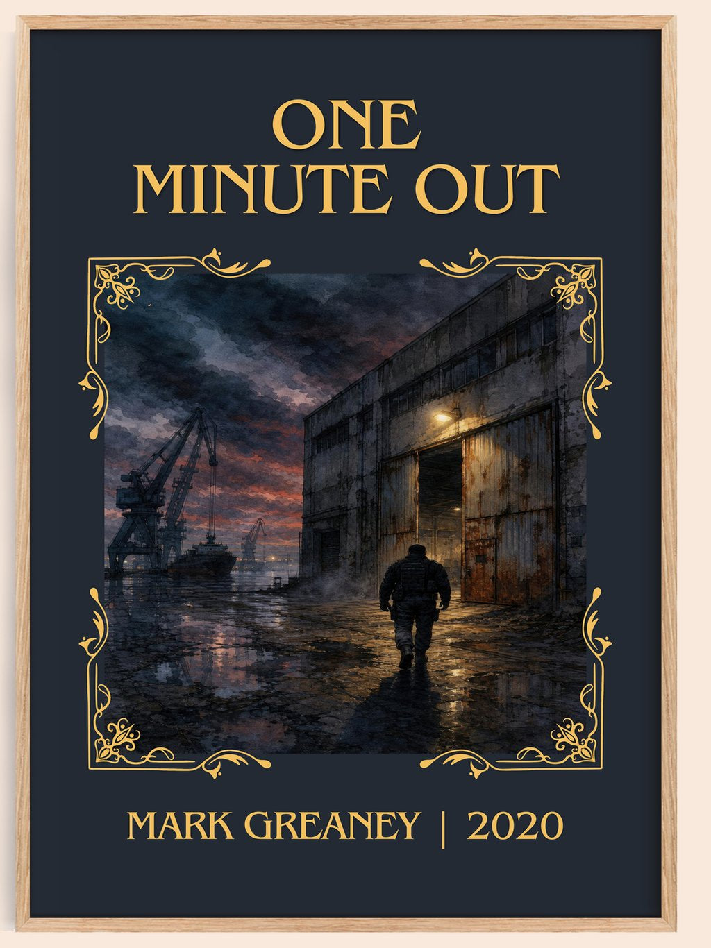 One Minute Out Classic Book Art Print by Mark Greaney – book poster