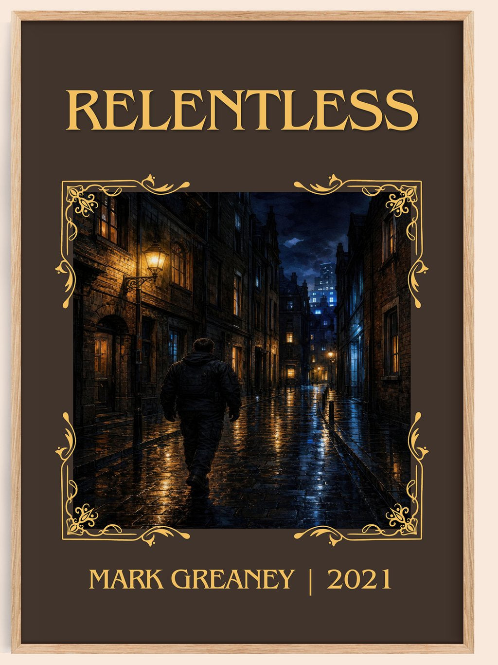 Relentless Classic Book Art Print by Mark Greaney – book poster